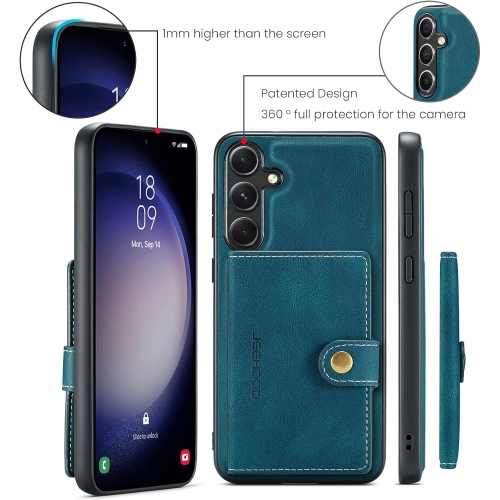 Case for Samsung Galaxy S23 FE 5G 2023, Detachable Magnetic Wallet Card Cash Slot Case Cover Support Wireless