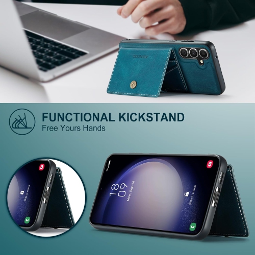 Case for Samsung Galaxy S23 FE 5G 2023, Detachable Magnetic Wallet Card Cash Slot Case Cover Support Wireless