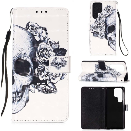 Compatible with Samsung Galaxy S22 Ultra Wallet Case Leather with Card Holder Stand 3D Painted Effect Design