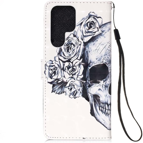 Compatible with Samsung Galaxy S22 Ultra Wallet Case Leather with Card Holder Stand 3D Painted Effect Design