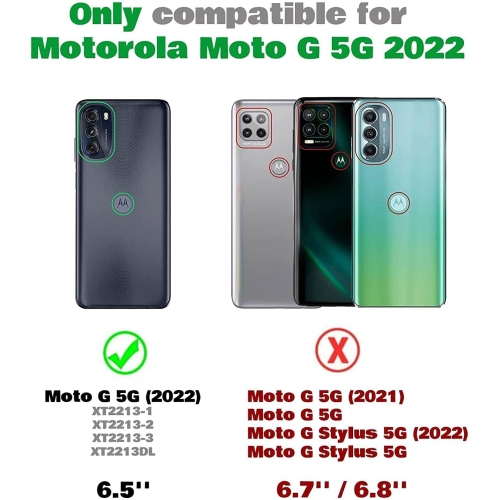Pour les étuis robustes et antichocs en silicone hybride Moto G 5G 2022 de Motorola [3-en-1]