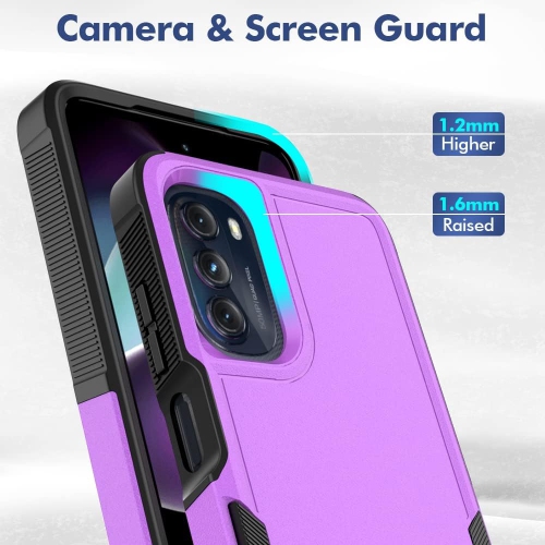 Pour les étuis robustes et antichocs en silicone hybride Moto G 5G 2022 de Motorola [3-en-1]