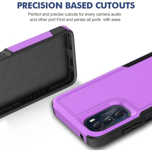 Pour les étuis robustes et antichocs en silicone hybride Moto G 5G 2022 de Motorola [3-en-1]