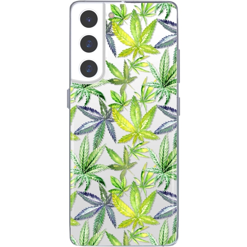 Samsung Galaxy S22 Case, Fun Plants Botanical Style Transparent Clear Soft TPU Protective Case Compatible