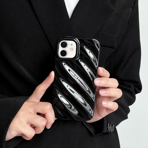 Cute Curly Wave Case for iPhone 11 6.1 inches, Water Ripple Pattern Phone Case Slim Shockproof Satin Glossy