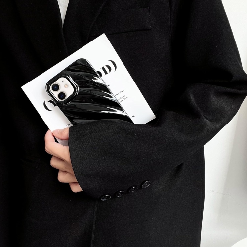 Cute Curly Wave Case for iPhone 11 6.1 inches, Water Ripple Pattern Phone Case Slim Shockproof Satin Glossy