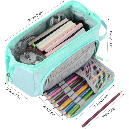 Big Capacity Pencil Case Pencil Pouch Pen Bag Large Organized Pen Case Office Supplies Stationery Pencil Box