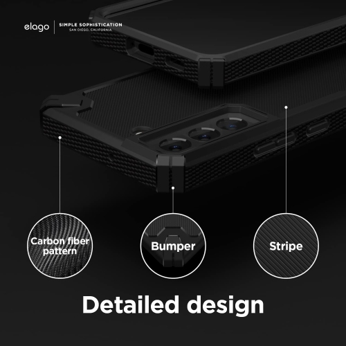 Armor Compatible with Samsung Galaxy S22 Case 6.1inch - Heavy-Duty Protective Case, Carbon Fiber Texture, Tough