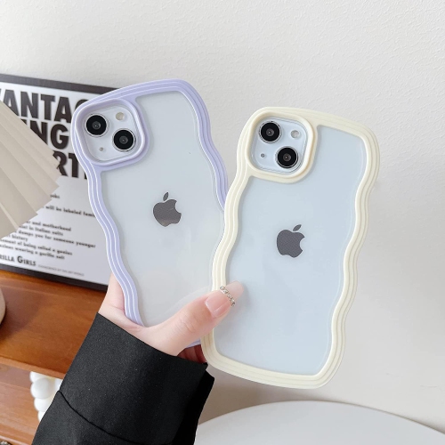 Cute Curly Wave Frame Shape Shockproof Soft Compatible with iPhone Case