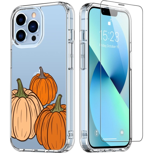 iPhone 13 Pro Max Case with Screen Protector,Clear Cover with Fashion Cute Designs for Women Girls,Slim Fit