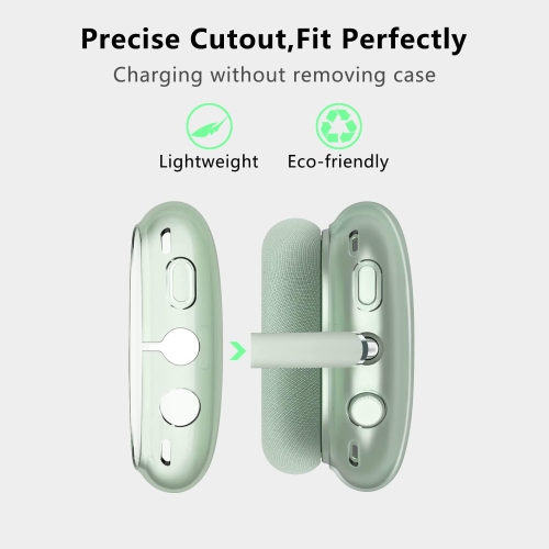 for AirPods Max Case Clear,Shockproof Clear Case for Airpods Max Case Cover,Anti-Scratch Soft TPU Protective
