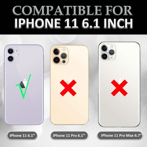 Étui iPhone 11 avec protecteur d'objectif Bling Curuxy noir/3D motifs serpent mince