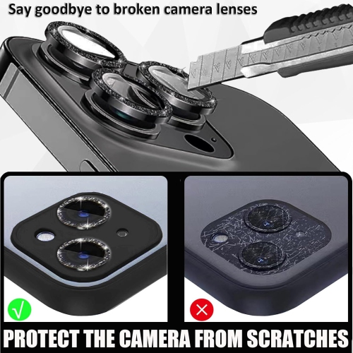 Étui iPhone 11 avec protecteur d'objectif Bling Curuxy noir/3D motifs serpent mince