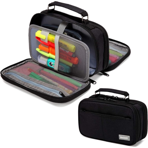 Pencil Case, Large Pencil Pouch with Compartments for Middle School,Work,Office Pen Holder Organizer School