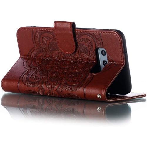 LEECOCO for Galaxy S10e Case Mandala Embossing Luxury PU Leather Flip Notebook Wallet Bookstyle Magnetic Stand Card