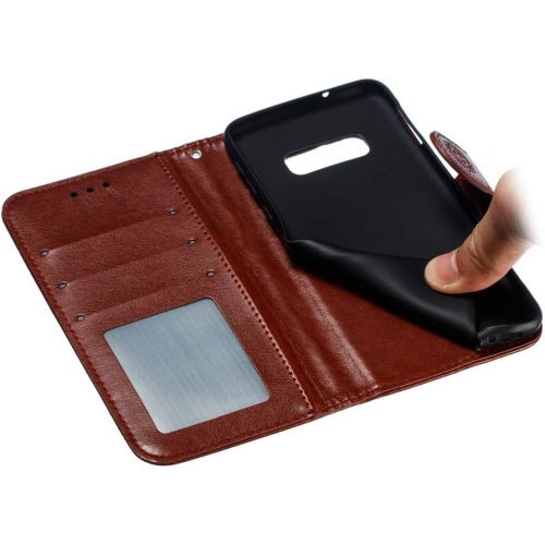 LEECOCO for Galaxy S10e Case Mandala Embossing Luxury PU Leather Flip Notebook Wallet Bookstyle Magnetic Stand Card