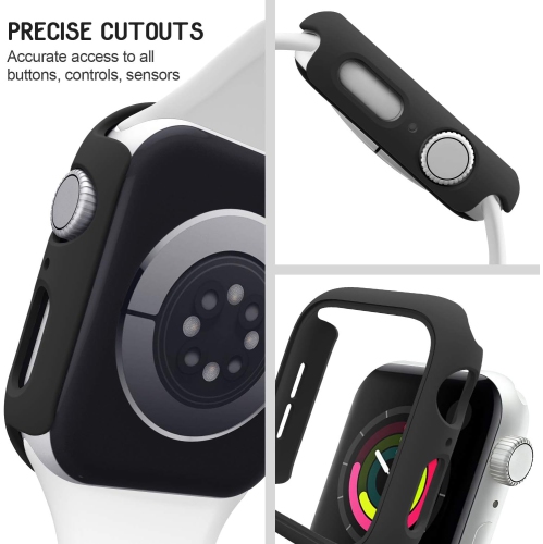 Ensemble de 4 protecteurs compatibles avec les étuis pour Apple Watch série 38&nbsp;mm 3 2 1 [PAS DE protecteur d'écran], protecteurs pour boîtier