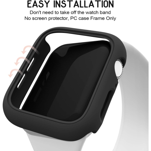 Ensemble de 4 protecteurs compatibles avec les étuis pour Apple Watch série 38&nbsp;mm 3 2 1 [PAS DE protecteur d'écran], protecteurs pour boîtier