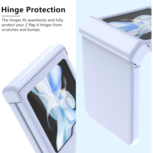 for Samsung Galaxy Z Flip 5 Case with Hinge Protection, Slim Thin Shockproof Hard Protective Phone Case Cover