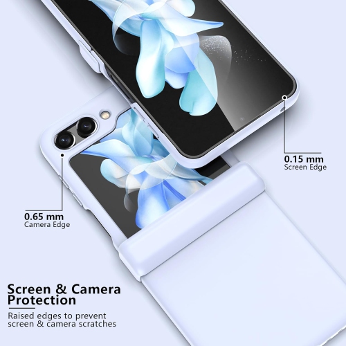 for Samsung Galaxy Z Flip 5 Case with Hinge Protection, Slim Thin Shockproof Hard Protective Phone Case Cover