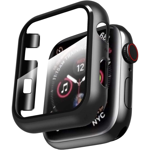 Ensemble de 2 protecteurs d'écran en verre trempé compatible avec les Apple Watch Series 3/Series 2 38&nbsp;mm, rigide