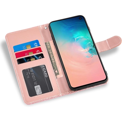 Étui de téléphone pour Galaxy S10e de Samsung avec protecteur d'écran et support à fentes pour cartes de téléphone cellulaire