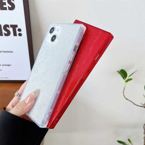 Square Case Compatible with iPhone 14 Plus - Slim, Glossy, Show Off The Original Beauty, Optional Glitter,