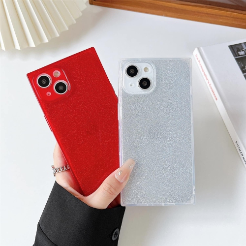 Square Case Compatible with iPhone 14 Plus - Slim, Glossy, Show Off The Original Beauty, Optional Glitter,