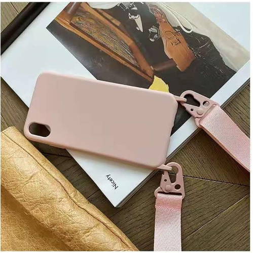 for iPhone 12 Pro Max,Crossbody Phone Case with Lanyard Cute Soft Silicone Case with Adjustable Shoulder Strap