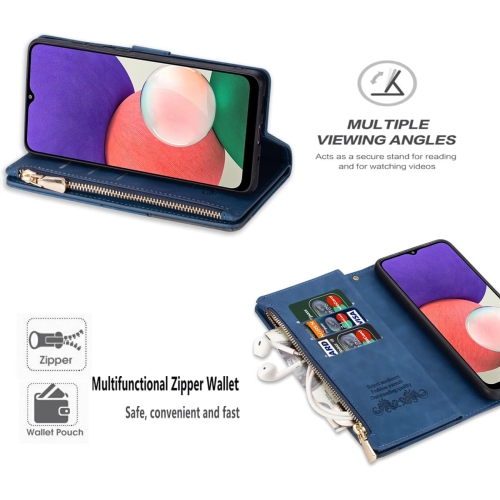 Phone Case for Samsung Galaxy S10 Lite Wallet Cover with Tempered Glass Screen Protector and Wrist Strap