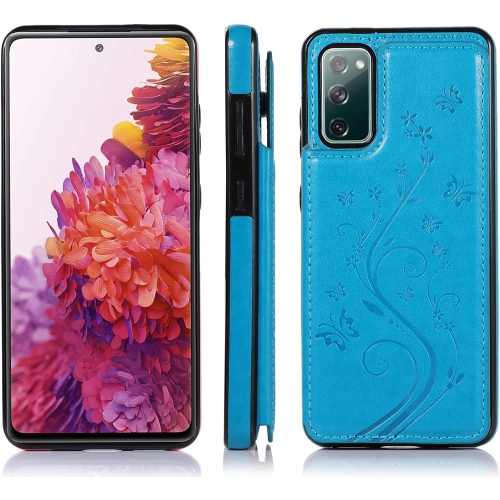 Étui de téléphone pour Galaxy S20 FE 5G/S20 Fan Edition de Samsung avec protecteur d'écran en verre trempé porte-carte