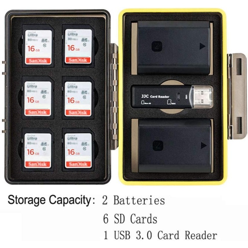 Étui de rangement pour batterie d'appareil photo convient à Canon LP-E6 LP-E8 LP-E12 LP-E17 NB-13&nbsp;L Nikon en-EL15 en-EL14 Fujifilm