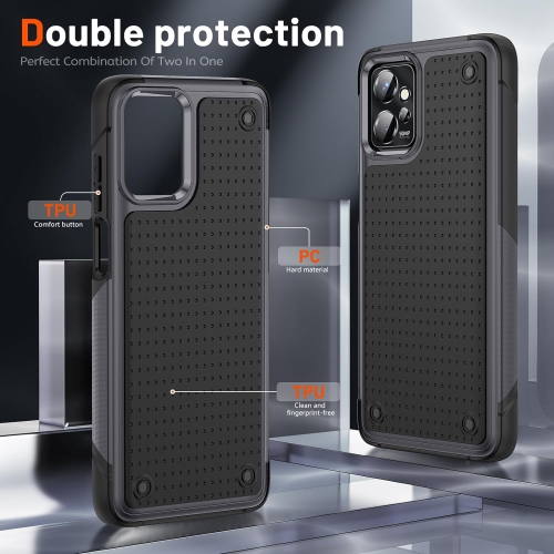 Étui pour Moto G Power 5G de Motorola, antichoc 2-en-1, protection rigide, coque rigide en polycarbonate, pare-chocs en TPUR souple