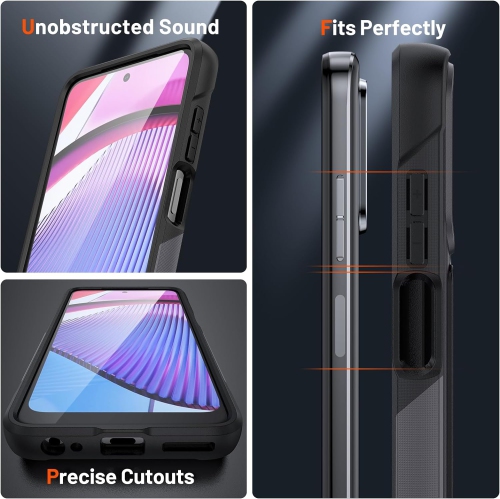 Étui pour Moto G Power 5G de Motorola, antichoc 2-en-1, protection rigide, coque rigide en polycarbonate, pare-chocs en TPUR souple