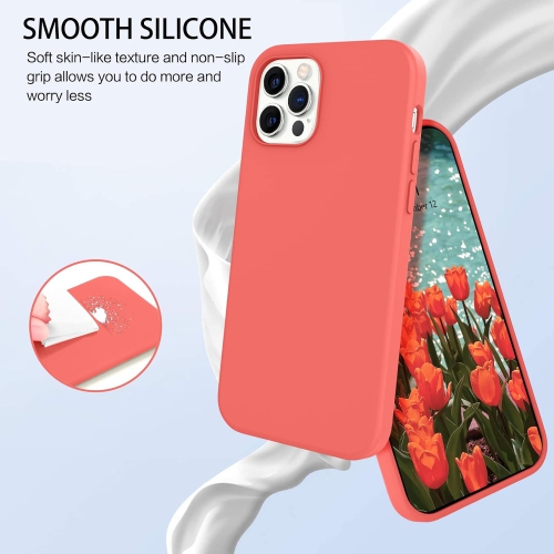 iPhone 13 Pro Max Case,Liquid Silicone Soft Gel Rubber Slim Cover with Microfiber Cloth Lining Cushion