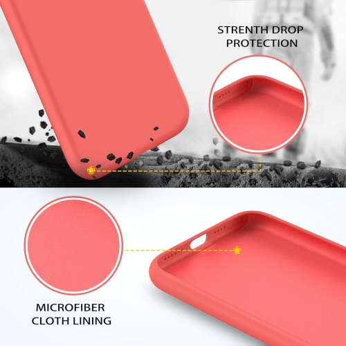 iPhone 13 Pro Max Case,Liquid Silicone Soft Gel Rubber Slim Cover with Microfiber Cloth Lining Cushion