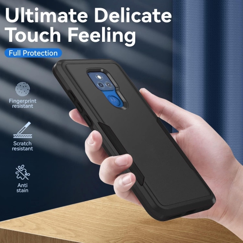 Pour étui de téléphone G Play 2021 de Motorola, étui de Moto G Play 2021 avec protecteur d'écran, protection double de qualité militaire contre les