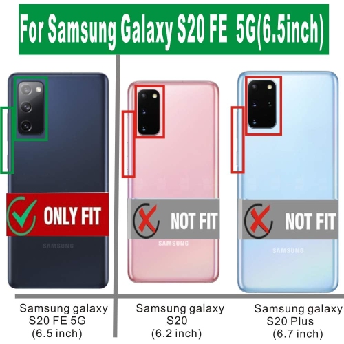 Étui pour Galaxy S20 FE 5G et Galaxy S20 FE 2020 de Samsung avec protecteur d'écran HD de qualité militaire