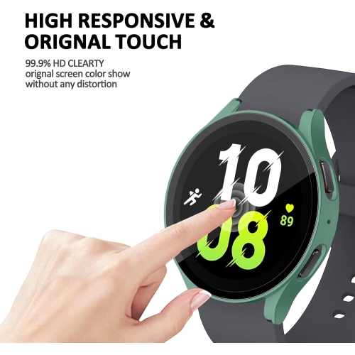 2 Pack Compatible for Samsung Galaxy Watch 5 40mm Case for Samsung Galaxy Watch 4 40mm Case, Hard PC Bumper Watch Case