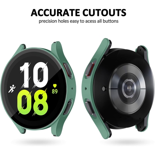 2 Pack Compatible for Samsung Galaxy Watch 5 40mm Case for Samsung Galaxy Watch 4 40mm Case, Hard PC Bumper Watch Case