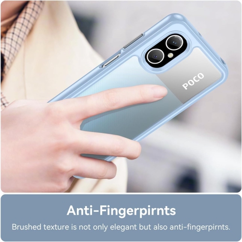 Clear Case for Poco M5 4G Case, Poco M4 5G 22071219CG Case with HD Screen Protector, Anti-Scratch Shockproof