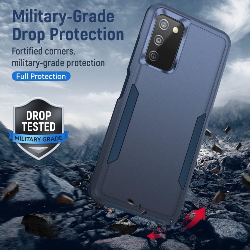 Étui de téléphone pour Galaxy A03s US version 5G 2022 de Samsung avec protecteur d'écran et Slim Thin Hybrid complet