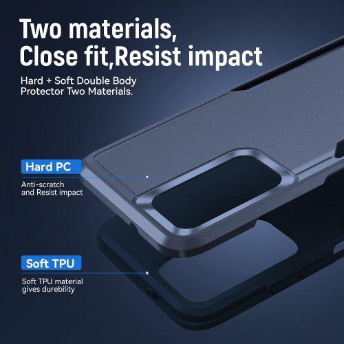 Étui de téléphone pour Galaxy A03s US version 5G 2022 de Samsung avec protecteur d'écran et Slim Thin Hybrid complet