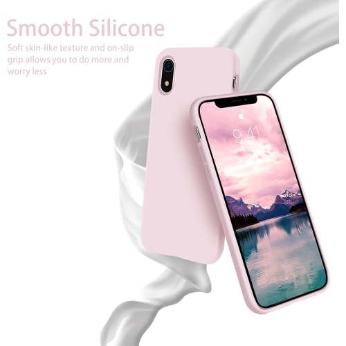 for iPhone XR Case, [Silky and Soft Touch Series] Premium Soft Silicone Rubber Full-Body Protective Bumper Case