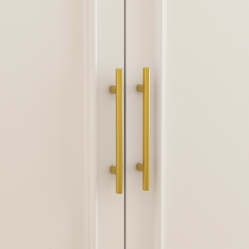 Famapy Versatile Wardrobe with Adjustable Shelves, Dual Hanging Rods, and Multi-Functional Storage White