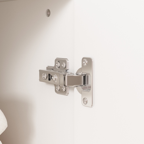 Famapy Versatile Wardrobe with Adjustable Shelves, Dual Hanging Rods, and Multi-Functional Storage White