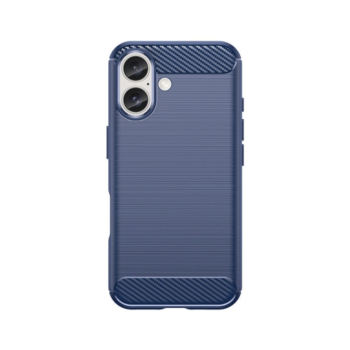 PANDACO Navy Brushed Metal Case for iPhone 16 Plus