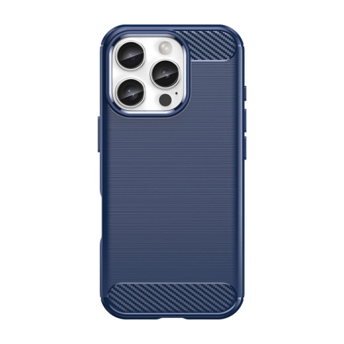 PANDACO Navy Brushed Metal Case for iPhone 16 Pro Max