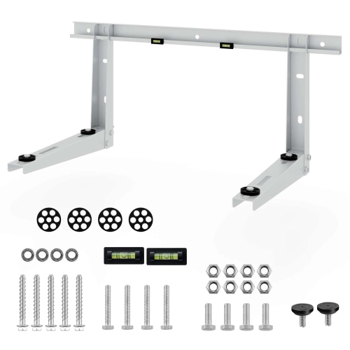 Costway 18" Heavy-Duty Mini Split Wall Mounting Bracket with Adjustable Crossbar & Levlers