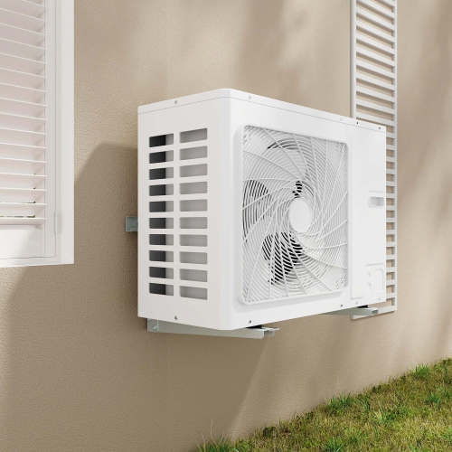 Costway 18" Heavy-Duty Mini Split Wall Mounting Bracket with Adjustable Crossbar & Levlers